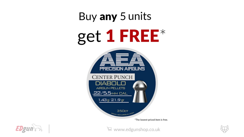 AEA Diabolo Pellets Heavy (+) Round Nose · Cal .22 (5.5mm) · Weight 1.43g (21.9gr)