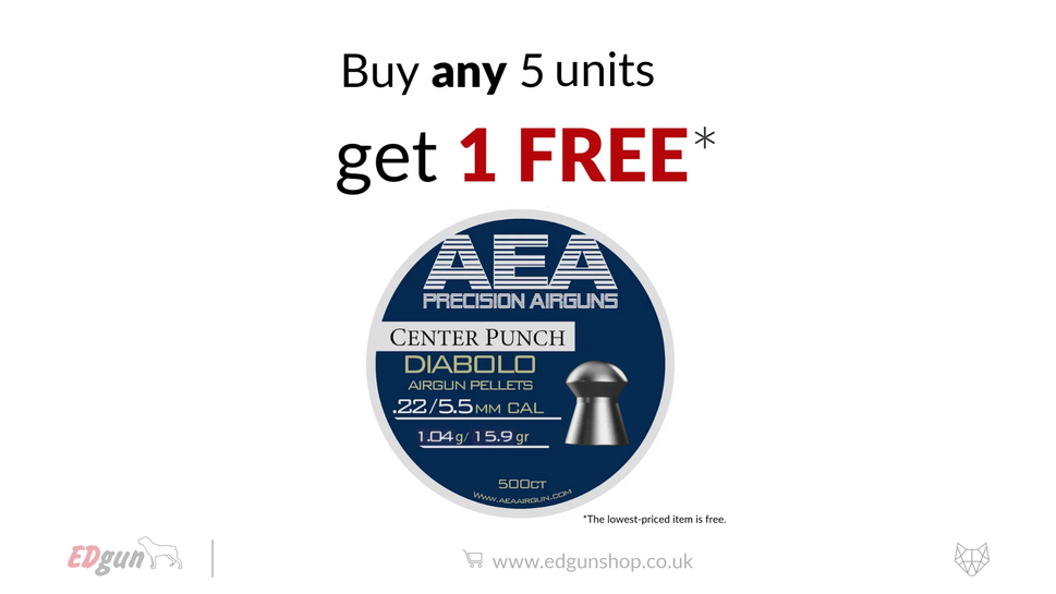 AEA Diabolo Pellets Round Nose · Cal .22 (5.5mm) · Weight 1.04g (15.9gr)