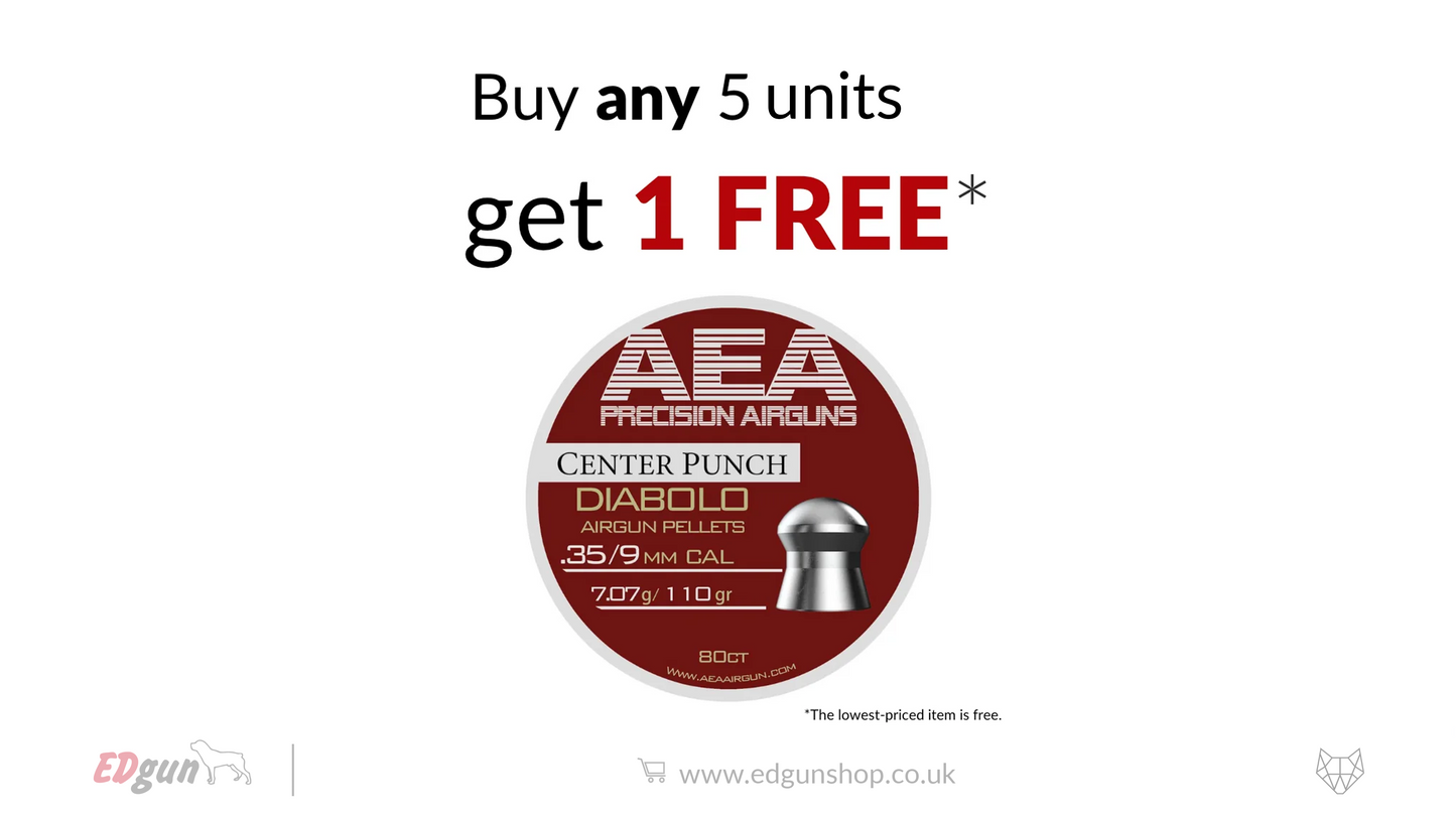 AEA Diabolo Pellets Round Nose · Cal .35 (9mm) · Weight 7.07g (110gr)