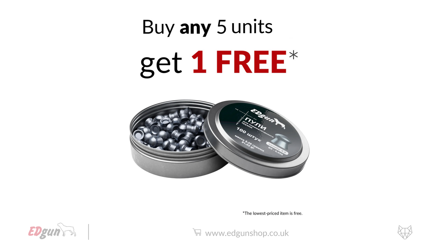 EDgun Premium Pellets · Cal .35 (9mm) · Weight 5.25g (81,01gr)