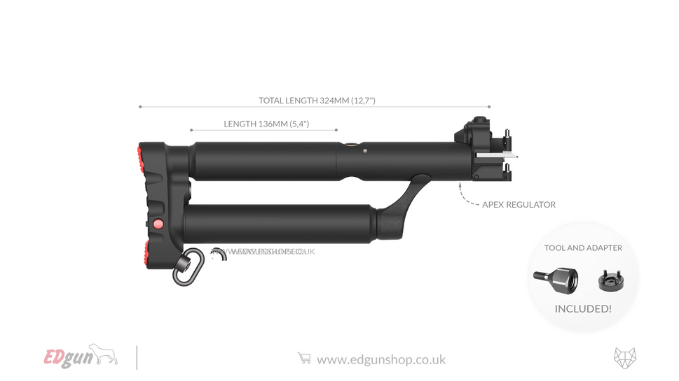 Butt Leshiy 2 - LSA242000Long / .177 (4.5MM)