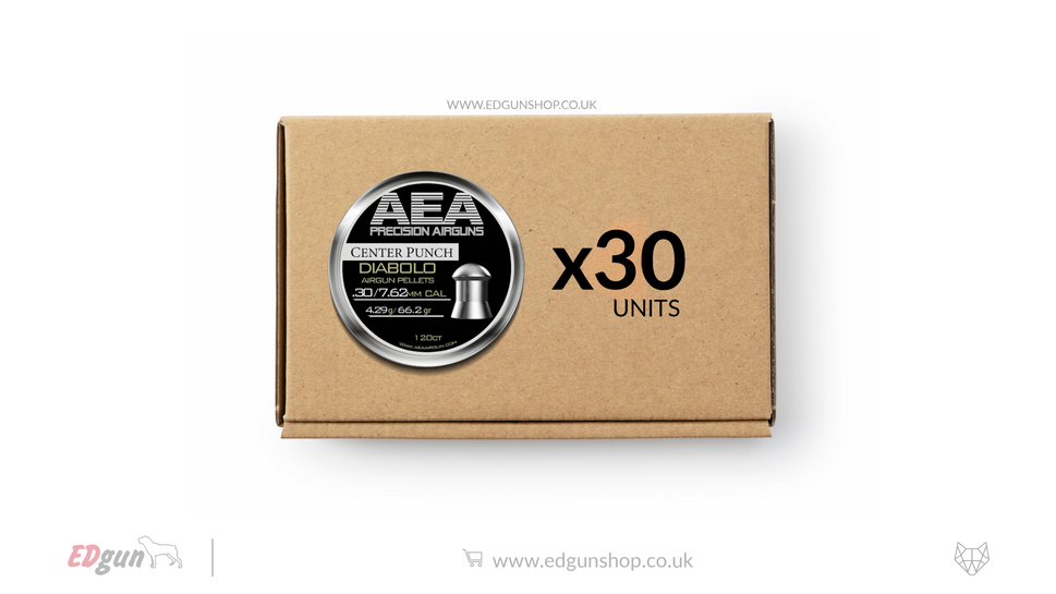 Master box · AEA Diabolo Pellets Heavy Round Nose · Cal .30 (7.62mm) · Weight 4.29g (66.2gr)