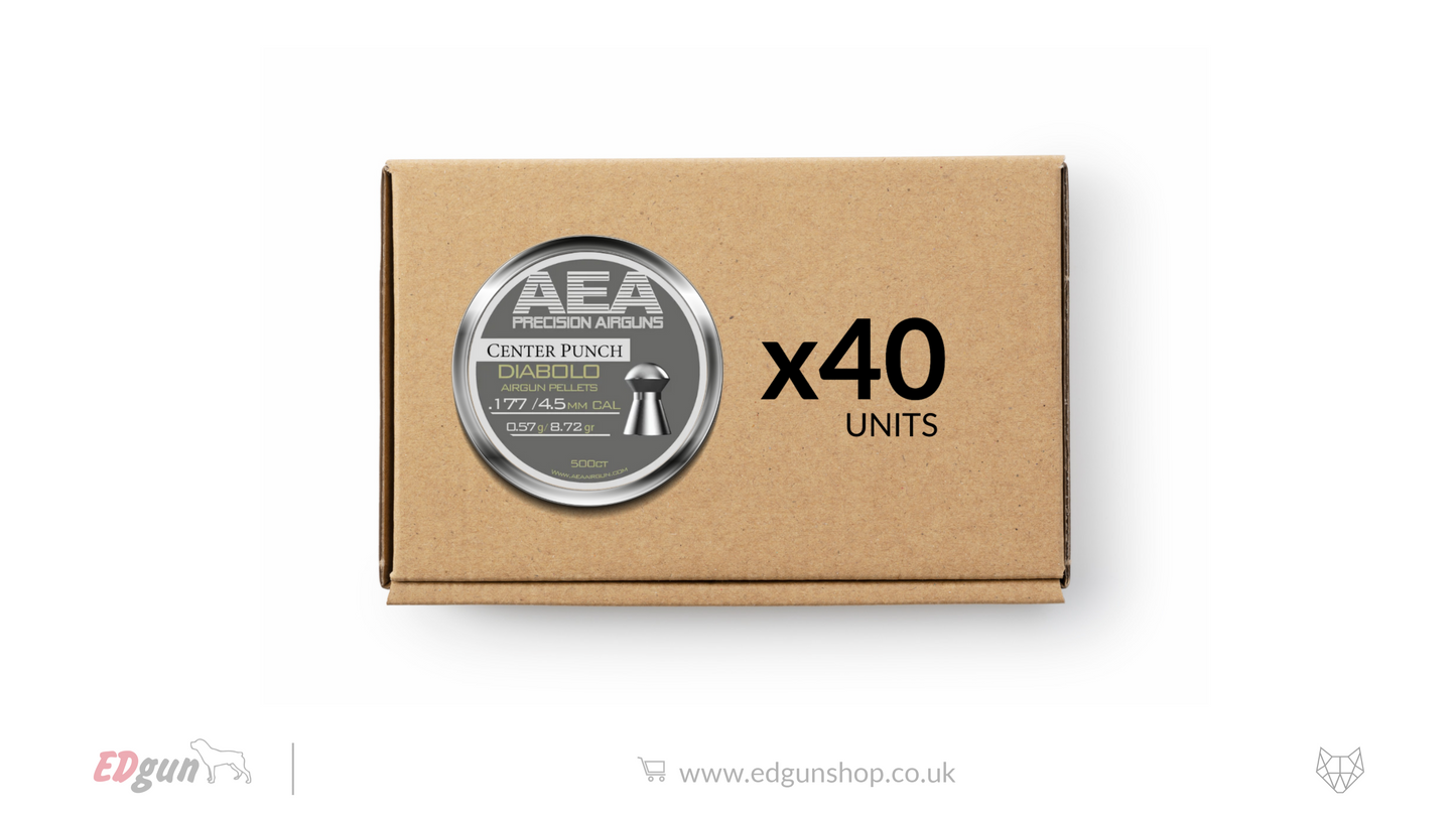 Master box · AEA Diabolo Pellets Round Nose · Cal .177 (4.5mm) · Weight 0.57g (8.72gr)