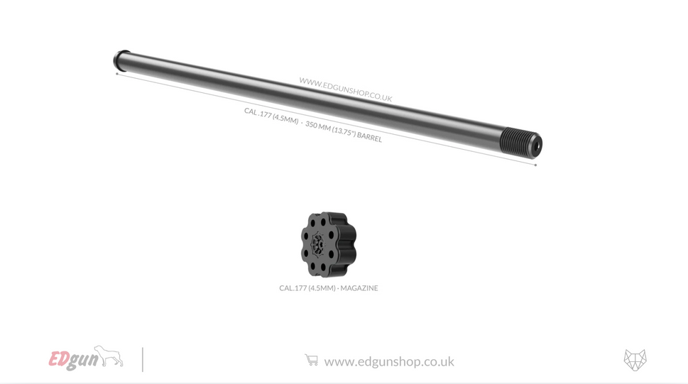 Kit 350 mm (13.75") Lothar Walther · Leshiy 2.177 (4.5MM) / 1- BLACK / NO SUPPRESSOR