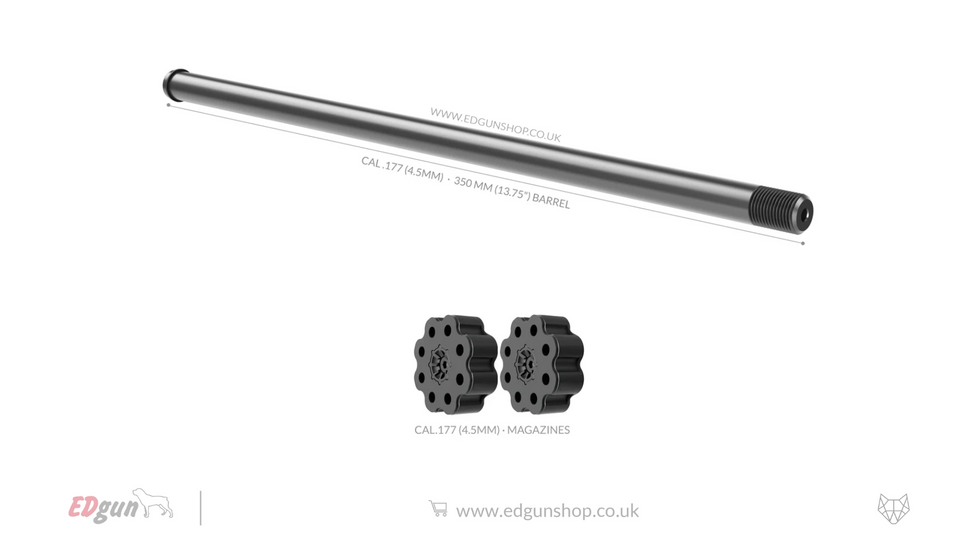 Kit 350 mm (13.75") Lothar Walther · Leshiy 2.177 (4.5MM) / 2- BLACK / NO SUPPRESSOR