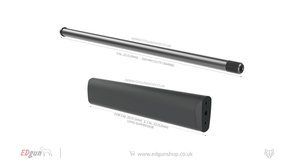 Kit 350 mm (13.75") Lothar Walther · Leshiy 2.22 (5.5MM) / 0 / LONG SUPPRESSOR